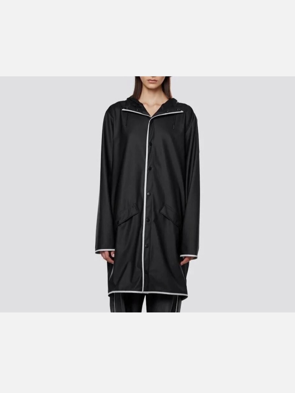 NEW RAINS Long Rain Jacket with Reflective Trim NWT 🌷